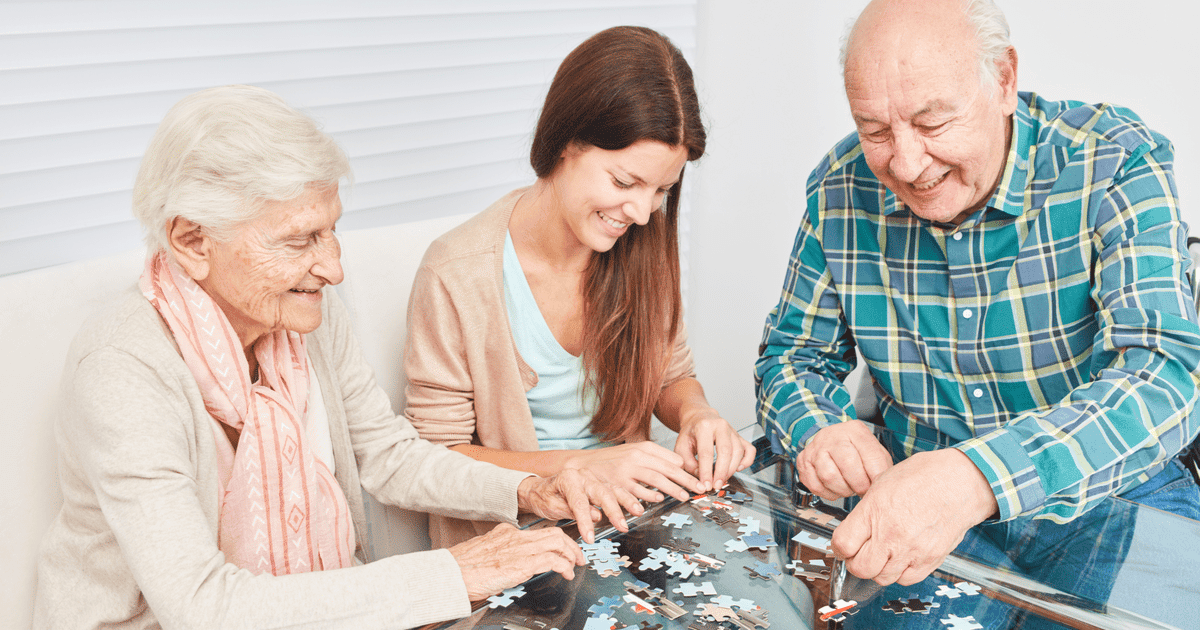 dementia patient playing games