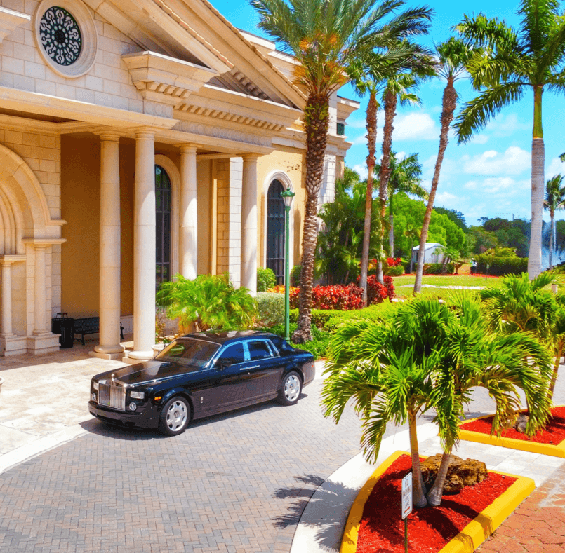 Exterior view and garden