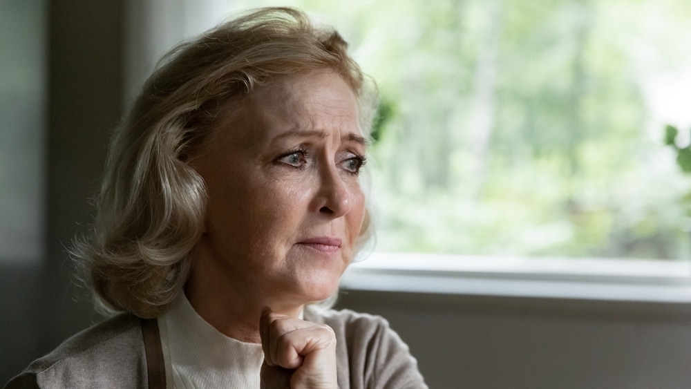 Grieving widow.